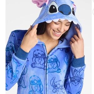 Blue Stitch Hooded Onesie